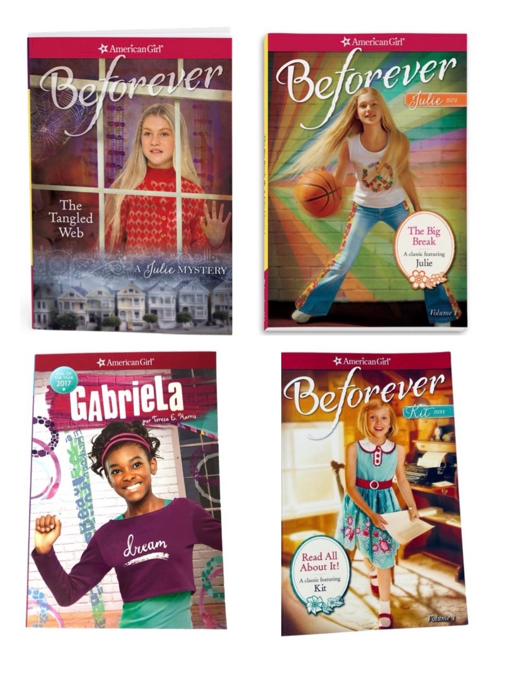 Y2K Set of 4 American Girl Books Beforever Julie Kitt Gabriela Paperback Book